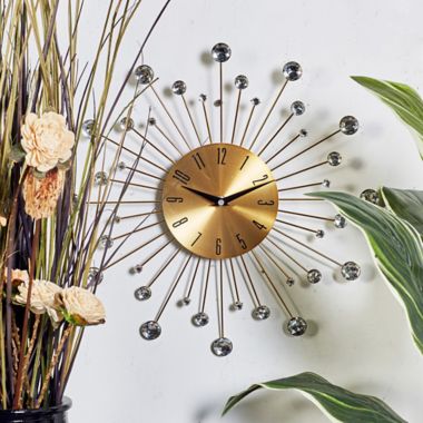 Ridge Road D&eacute;cor Beaded Burst Wall Clock. View a larger version of this product image.