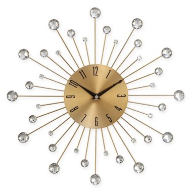 Ridge Road D&eacute;cor Beaded Burst Wall Clock. View a larger version of this product image.