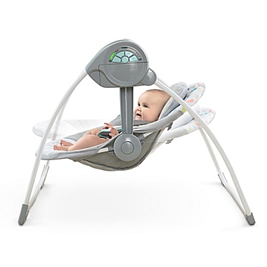 Ingenuity&trade; Fanciful Forest Comfort 2 Go Portable Swing in Grey. View a larger version of this product image.