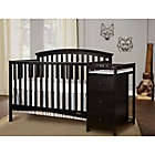Alternate image 1 for Dream On Me Niko 5-in-1 Convertible Crib and Changer in Black