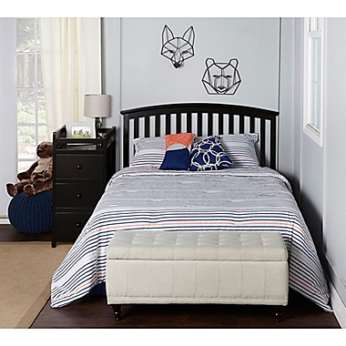 Dream On Me Niko 5-in-1 Convertible Crib and Changer in Black. View a larger version of this product image.