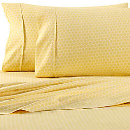 Home Collection Honeycomb Queen Sheet Set in Yellow