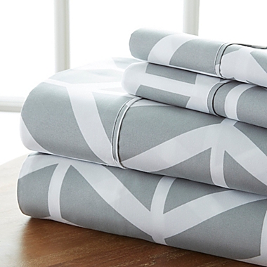 Home Collection Arrow King Sheet Set in Grey. View a larger version of this product image.