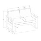 Alternate image 3 for Forest Gate Otto Acacia Wood Patio Loveseat with Cushions in Brown
