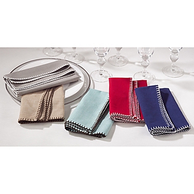 Saro Lifestyle Celena Napkins in Aqua (Set of 4). View a larger version of this product image.
