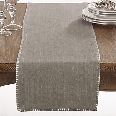 Saro Lifestyle Celena 72-Inch Table Runner in Grey. View a larger version of this product image.