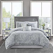 Madison Park Emory 6-Piece Full/Queen Duvet Cover Set in Grey