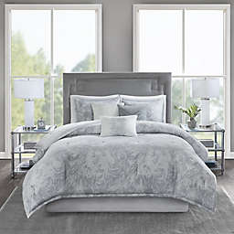 Madison Park Emory 6-Piece Full/Queen Duvet Cover Set in Grey