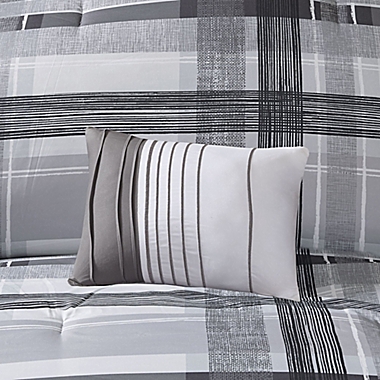 Intelligent Design Rudy Plaid 4-Piece Twin/Twin XL Comforter Set in Black. View a larger version of this product image.