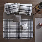 Alternate image 2 for Intelligent Design Rudy Plaid Full/Queen Printed Coverlet Bedding Set in Black/Grey