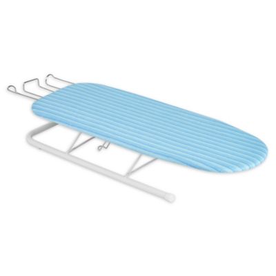 Aqua Stripe for sale online Honey-Can-Do BRD-01435 Tabletop Ironing Board 