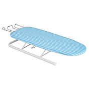 Honey-Can-Do&reg; Deluxe Tabletop Ironing Board with Retractable Iron Rest in White/Aqua