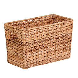 Honey-Can-Do® Large Woven Water Hyacinth Magazine Basket in Natural/Brown