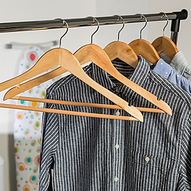 Honey-Can-Do&reg; 24-Pack Wooden Suit Hangers. View a larger version of this product image.