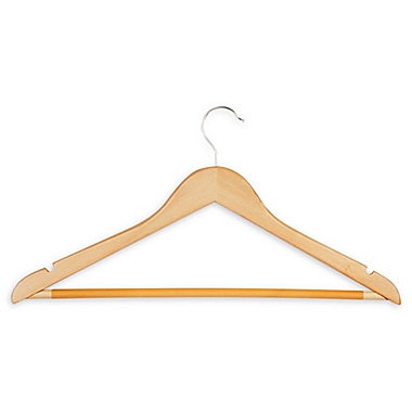 Honey-Can-Do&reg; 24-Pack Wooden Suit Hangers in Maple. View a larger version of this product image.
