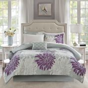 Madison Park Essentials Maible 9-Piece Queen Comforter Set in Purple
