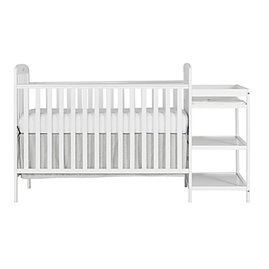 Dream On Me Anna 4-in-1 Convertible Crib and Changing Table Combo in White. View a larger version of this product image.