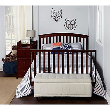 Dream On Me Niko 5-in-1 Convertible Crib with Changer in Espresso. View a larger version of this product image.