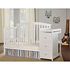Alternate image 1 for Dream On Me Niko 5-in-1 Convertible Crib and Changer in White