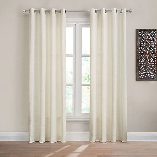 Alternate image 1 for Design Solutions Caleb Solid Grommet Light-Filtering Window Curtain Panel (Single)