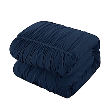 Chic Home Gruyeres 20-Piece Queen Comforter Set in Navy. View a larger version of this product image.