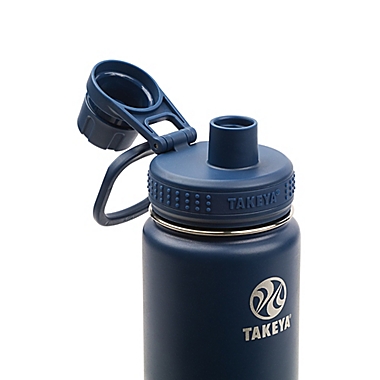 Takeya&reg; Actives 24 oz. Insulated Stainless Steel Water Bottle with Spout Lid in Midnight. View a larger version of this product image.