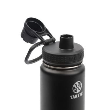 Takeya&reg; Actives 24 oz. Insulated Stainless Steel Water Bottle with Spout Lid in Onyx. View a larger version of this product image.