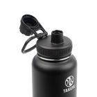 Alternate image 1 for Takeya&reg; Actives 32 oz. Insulated Stainless Steel Water Bottle with Spout Lid in Onyx