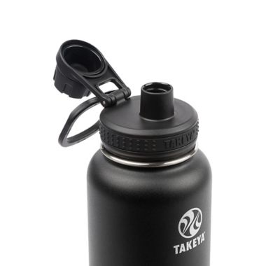 Takeya&reg; Actives 32 oz. Insulated Stainless Steel Water Bottle with Spout Lid in Onyx. View a larger version of this product image.