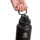 Alternate image 3 for Takeya&reg; Actives 32 oz. Insulated Stainless Steel Water Bottle with Spout Lid in Onyx