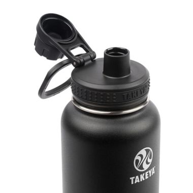 Takeya&reg; Actives 40 oz. Insulated Stainless Steel Water Bottle with Spout Lid in Onyx. View a larger version of this product image.