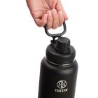 Alternate image 3 for Takeya&reg; Actives 40 oz. Insulated Stainless Steel Water Bottle with Spout Lid in Onyx