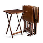 Alternate image 0 for Bevel 5-Piece Snack Tables in Walnut