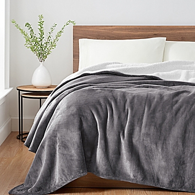 UGG&reg; Avalon King Blanket in Charcoal. View a larger version of this product image.