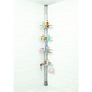 OXO 4-Tier Anodized Aluminum Tension Pole Shower Caddy. View a larger version of this product image.