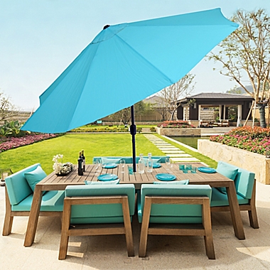 Pure Garden 10-Foot Patio Market Umbrella with Auto Tilt and Crank. View a larger version of this product image.