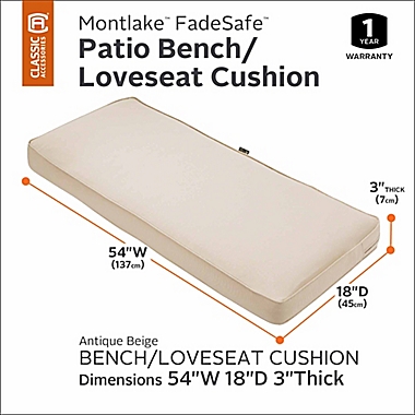 Classic Accessories&reg; Montlake&trade; Fadesafe 54-Inch Patio Bench/Settee Cushion. View a larger version of this product image.