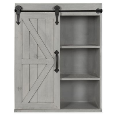 Kate And Laurel Cates Decorative Wood Wall Storage Cabinet With Sliding Barn Door Bed Bath Beyond Canada - Wall Unit Cabinets Storage