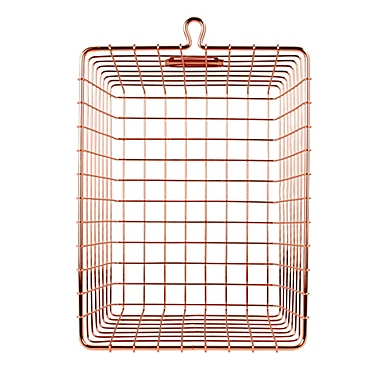 Spectrum Small Metal Storage Basket in Copper. View a larger version of this product image.