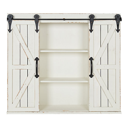 Alternate image 1 for Kate and Laurel™ Cates 30-Inch x 27-Inch Decorative Wood Wall Cabinet in White