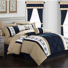 Alternate image 1 for Chic Home Adara 20-Piece King Comforter Set in Navy