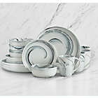 Alternate image 2 for Artisanal Kitchen Supply&reg; Coupe Marbleized 16-Piece Dinnerware Set in Black/White