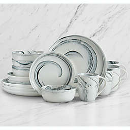 Artisanal Kitchen Supply® Coupe Marbleized Dinnerware Collection in Black/White
