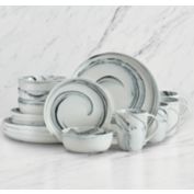 Artisanal Kitchen Supply&reg; Coupe Marbleized Dinnerware Collection in Black/White