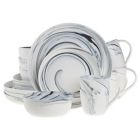 Alternate image 0 for Artisanal Kitchen Supply&reg; Coupe Marbleized 16-Piece Dinnerware Set in Black/White