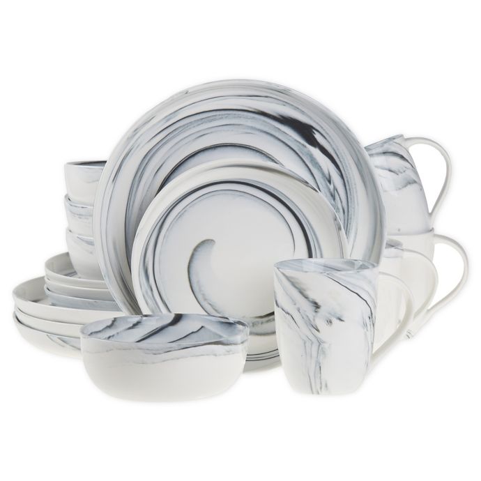 Artisanal Kitchen Supply® Coupe Marbleized 16Piece Dinnerware Set in