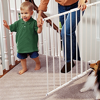 KidCo&reg; Safeway&reg; Top of Stairs Gate in White. View a larger version of this product image.