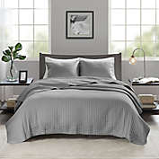 Madison Park Keaton 3-Piece Full/Queen Coverlet Set in Grey