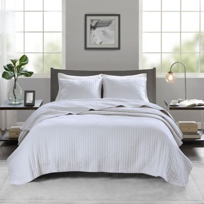 Madison Park Keaton 3-Piece Full/Queen Coverlet Set in White
