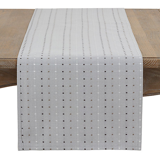 Alternate image 1 for Saro Lifestyle Stitched Line 72-Inch Table Runner